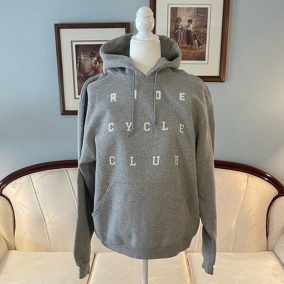 Cotton Grey Ride Cycle Sweatshirt Size Medium - Picture 2 of 7